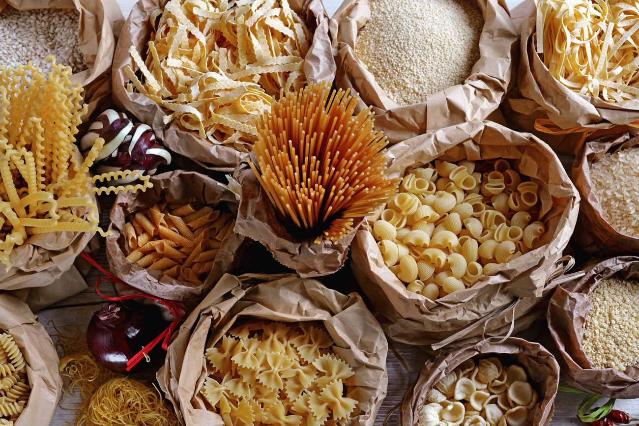 Verschiedene Pastasorten